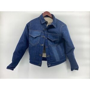 Remu Apparel 100% Wool Lined Denim Jacket Reversible Size Small